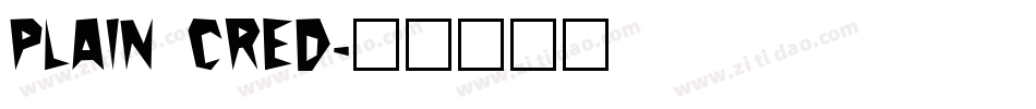 Plain Cred字体转换
